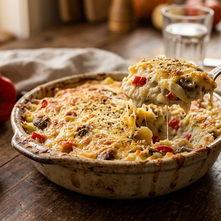 Gegratineerde andijviestampot