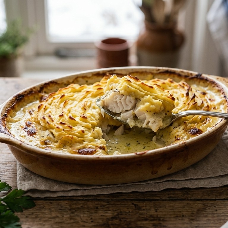 Gegratineerde kabeljauw
