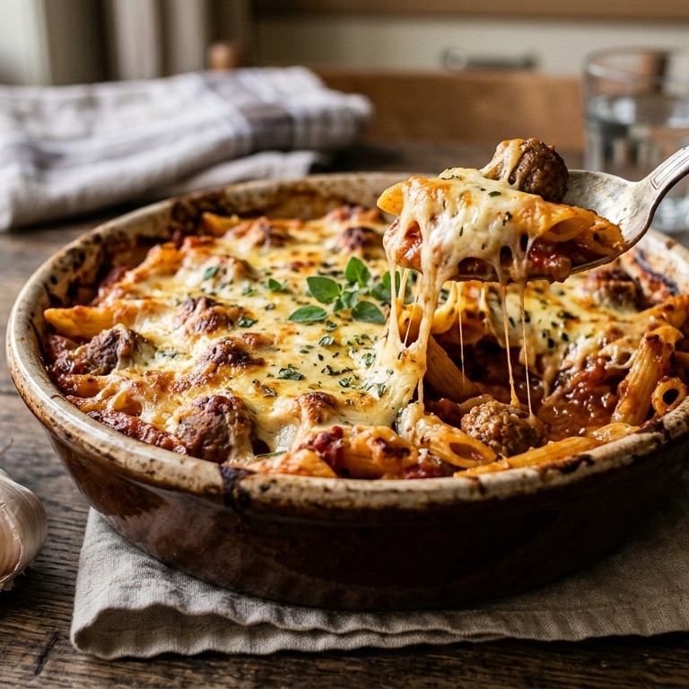 Gegratineerde pastaschotel