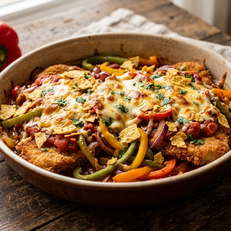 Gegratineerde tacoschnitzels