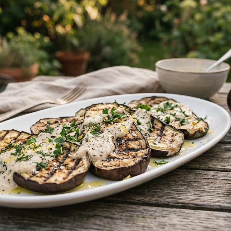 Gegrilde aubergine