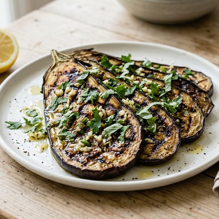 Gegrilde aubergines