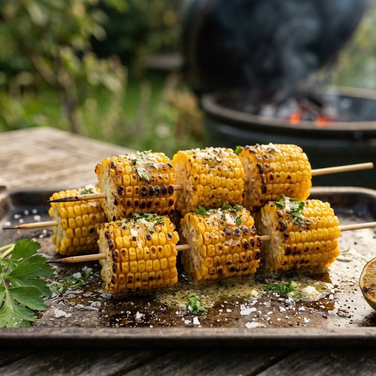 Gegrilde mais op de bbq