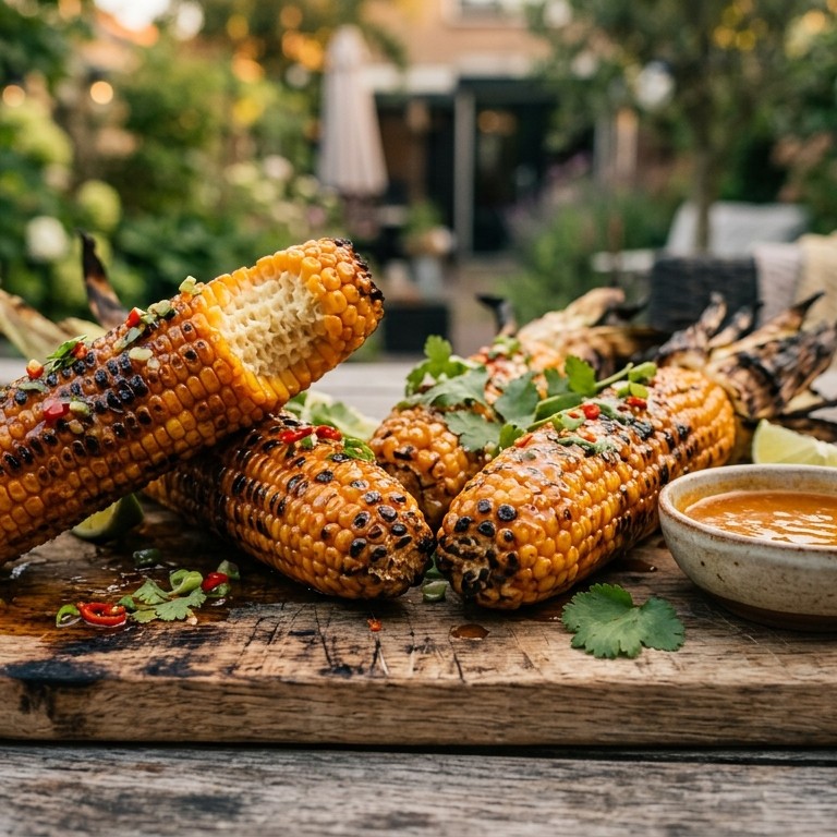 Gegrilde maiskolf