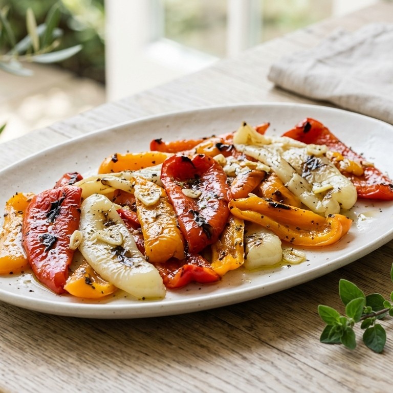 Gegrilde paprika salade