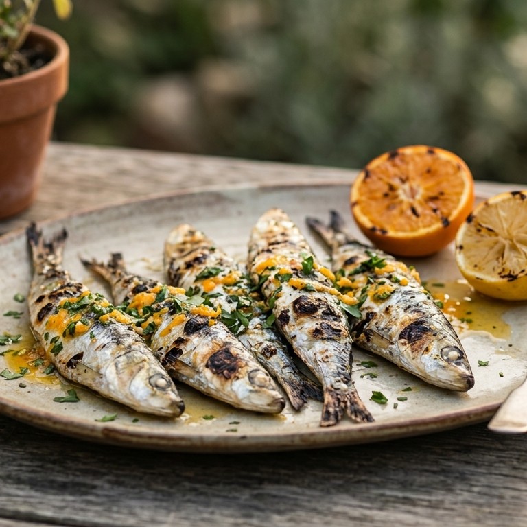 Gegrilde sardines