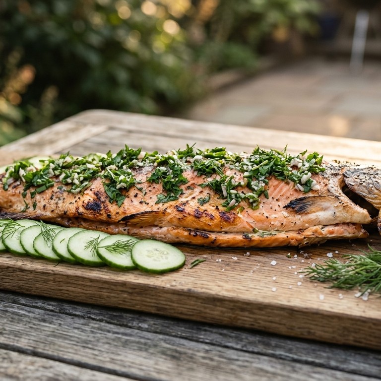Gegrilde Zalm op de BBQ