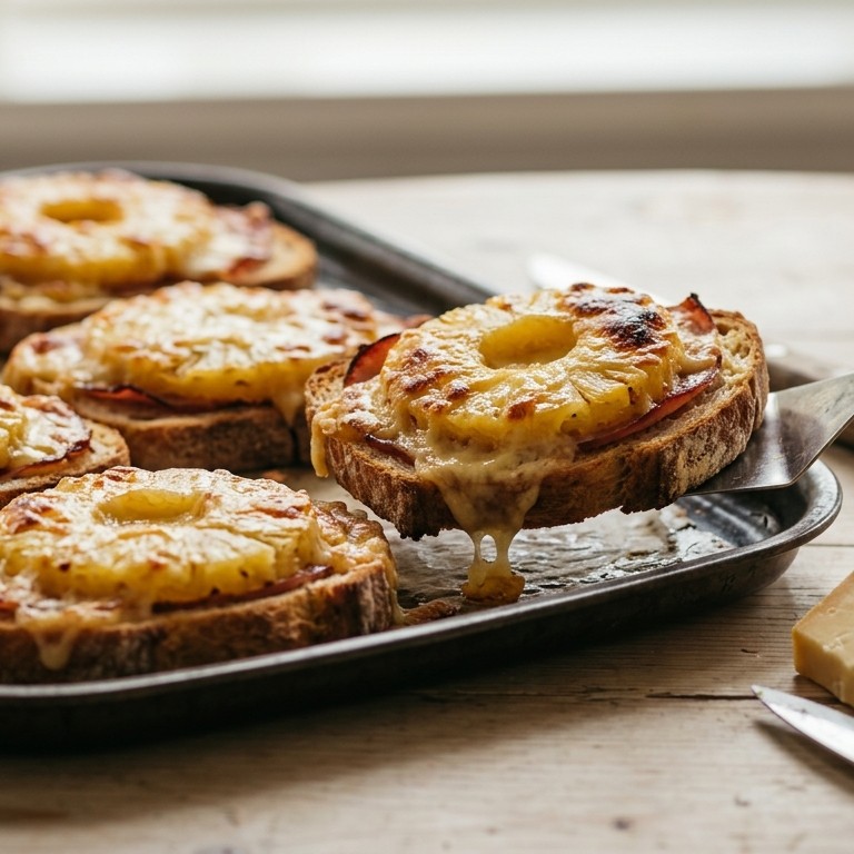 Gegrilleerde ananas-hamsneetjes
