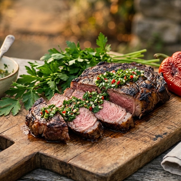 Gegrilleerde biefstuk met chimichurri
