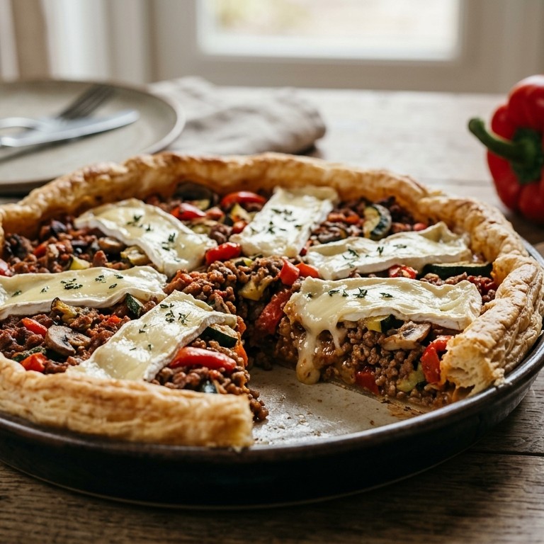 Gehakt-brie taart
