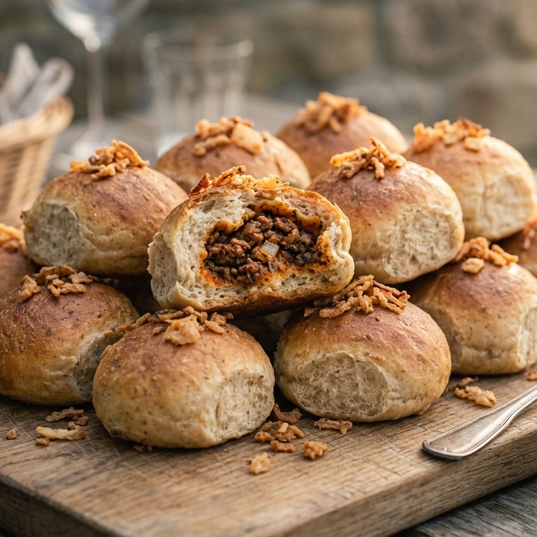 Gehakt-uienbroodjes voor buffet