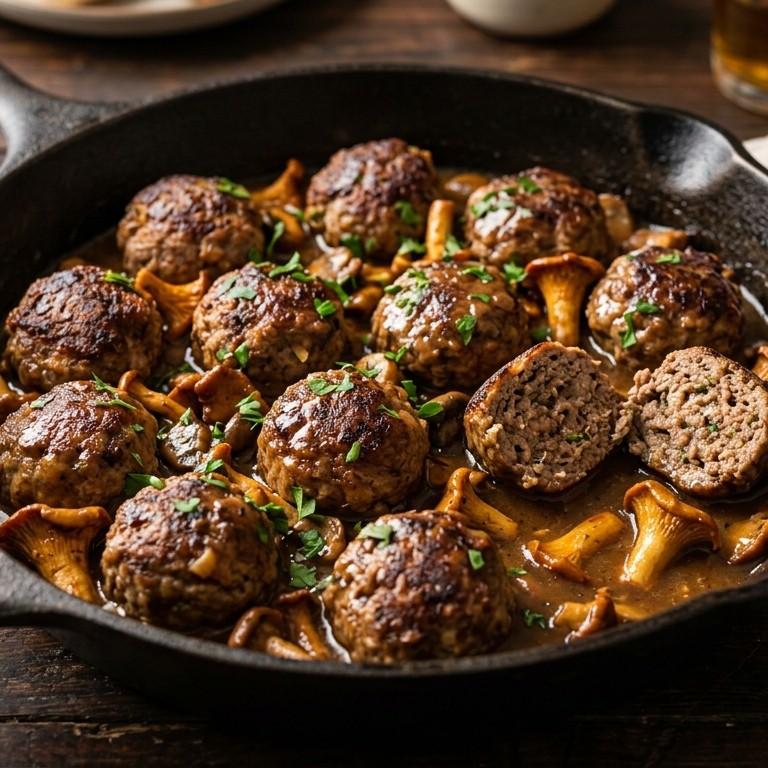 Gehaktbal champignons