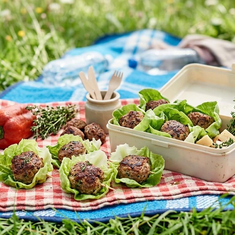 Gehaktballen in een slajasje voor picknick