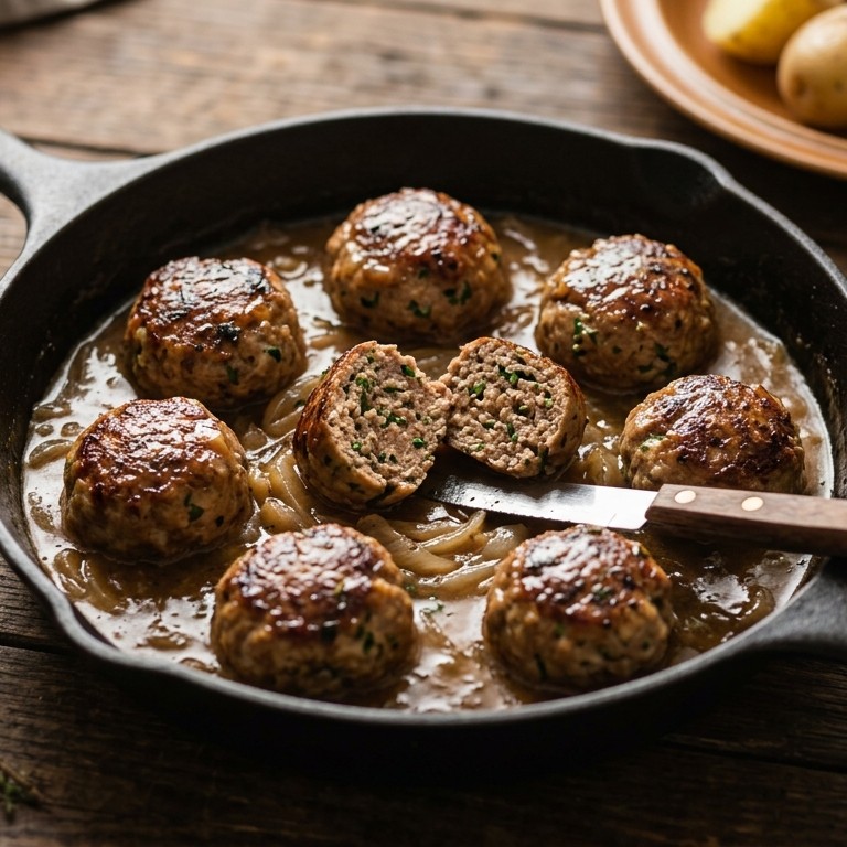 Gehaktballen met fijne kruiden en ui