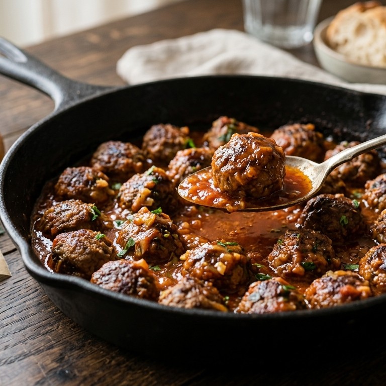 Gehaktballetjes in tomaten knoflooksaus