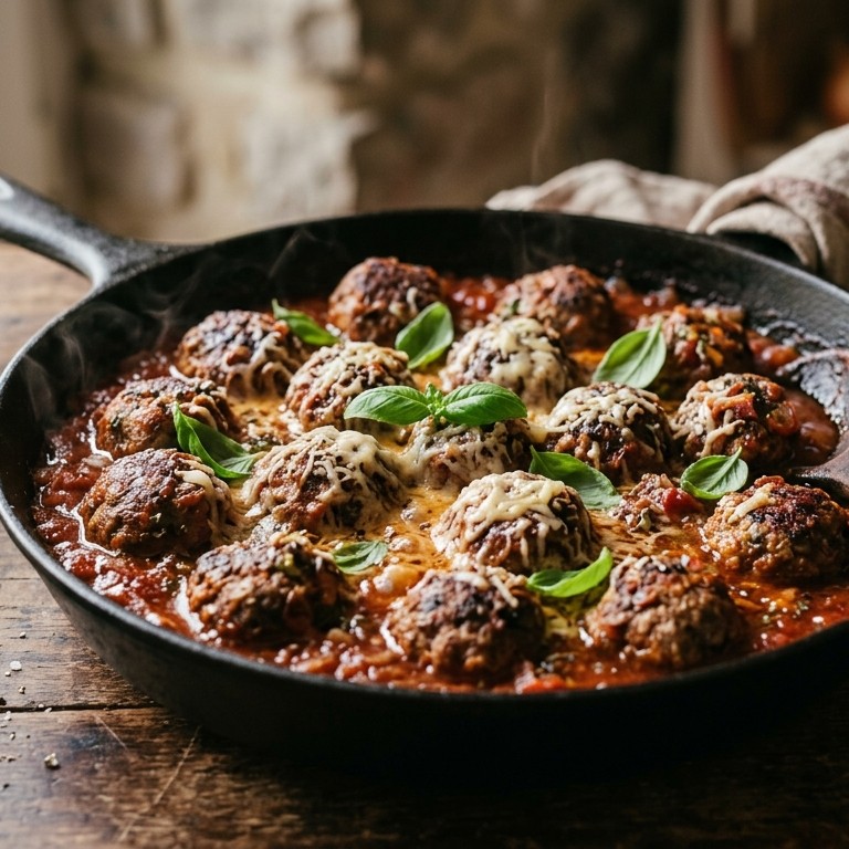 Gehaktballetjes in tomaten-knoflooksaus