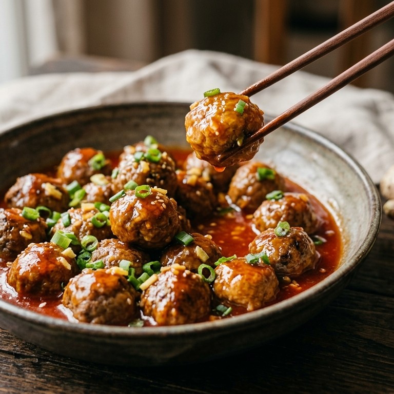 Gehaktballetjes in zoetzure saus
