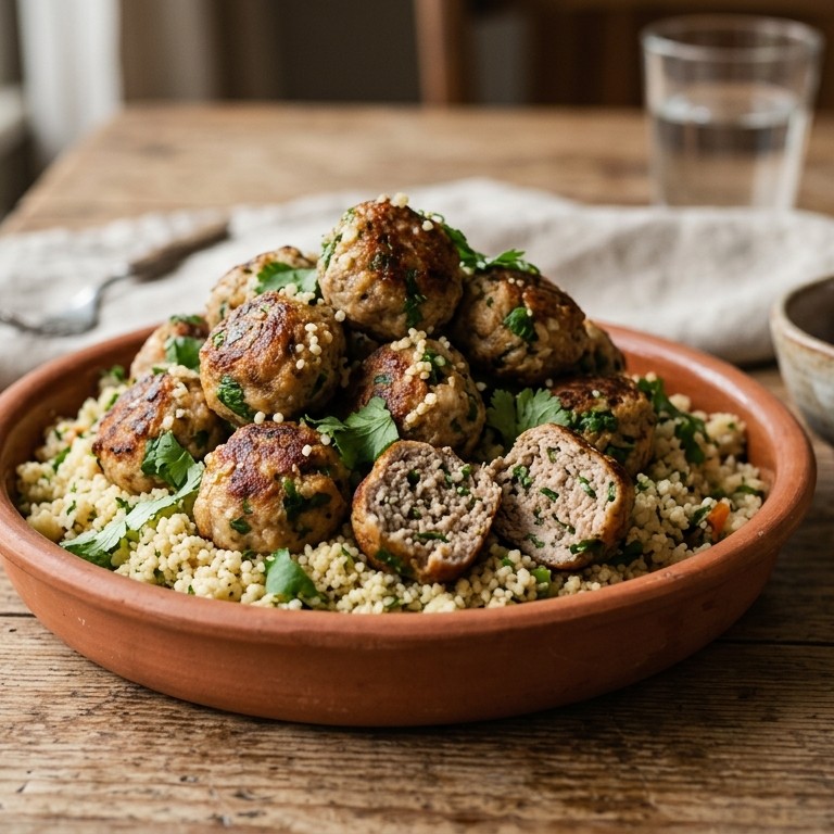 Gehaktballetjes van couscous met koriander