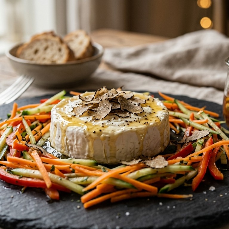Geitenkaas met honing en truffel