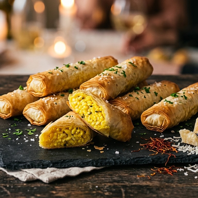 Gele risottorolletjes