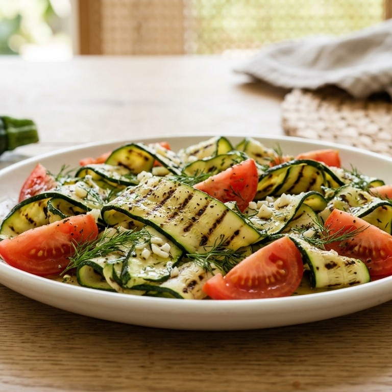 Gemarineerde courgette met tomaten