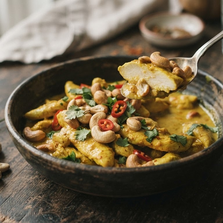 Gemarineerde kipfilet met cashewnoten