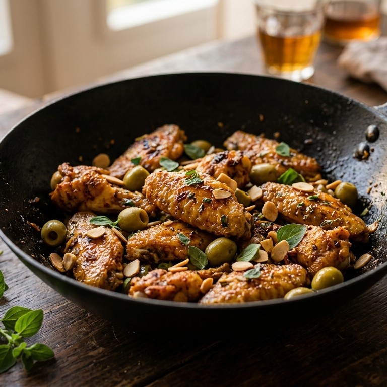 Gemarineerde kippenvleugeltjes uit de wok