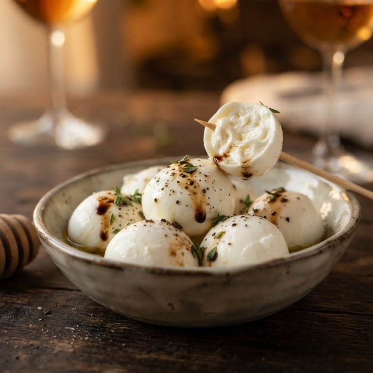 Gemarineerde mozzarella