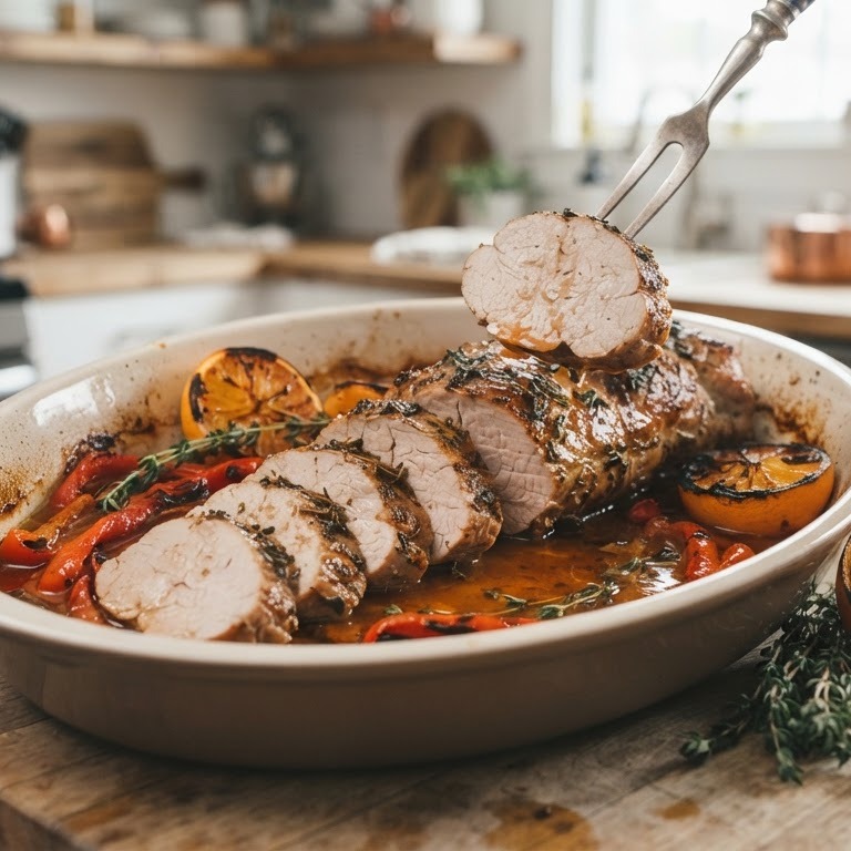 Gemarineerde varkenshaas uit de oven
