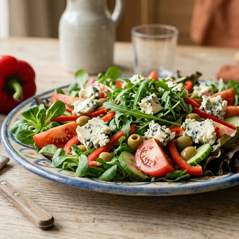 Gemengde salade met danish blue