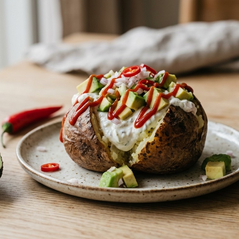 Gepofte aardappel uit de magnetron