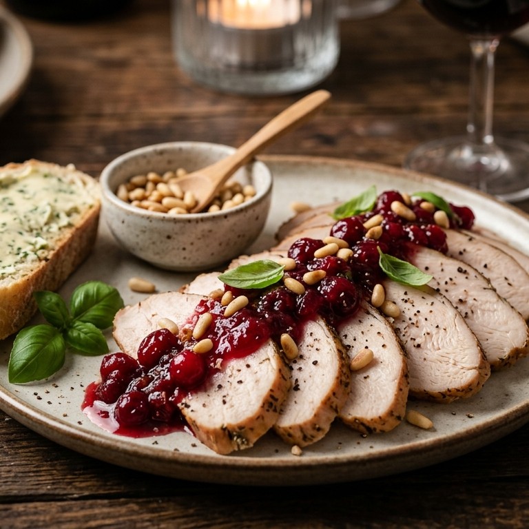 Gerookte kipfilet met cranberry´s