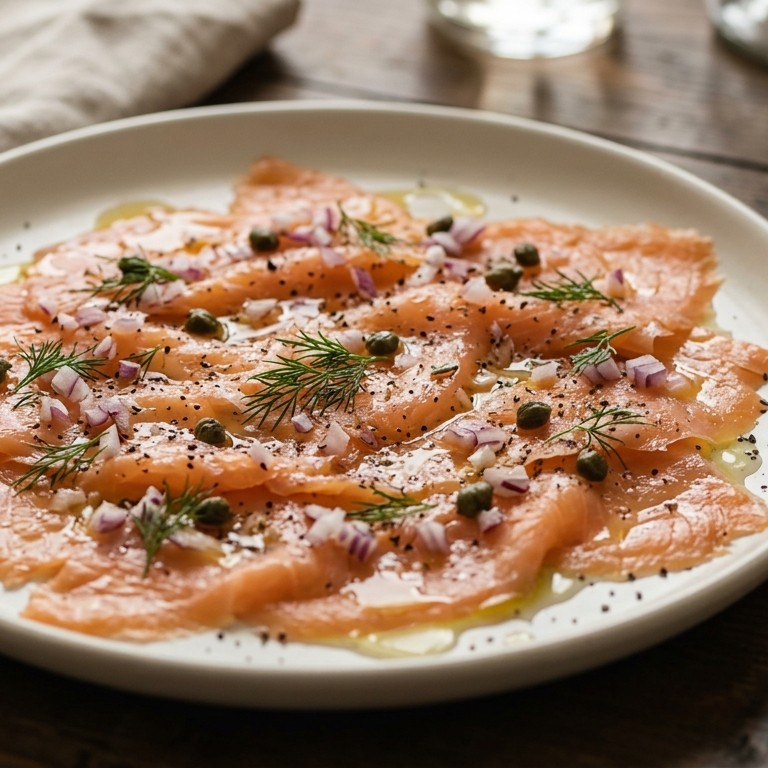 Gerookte zalmcarpaccio
