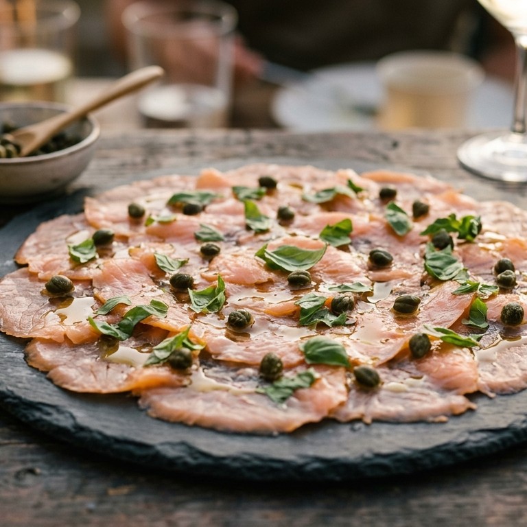 gerookte zalmcarpaccio