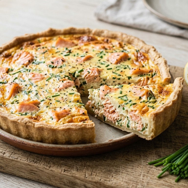 Gerookte zalmquiche