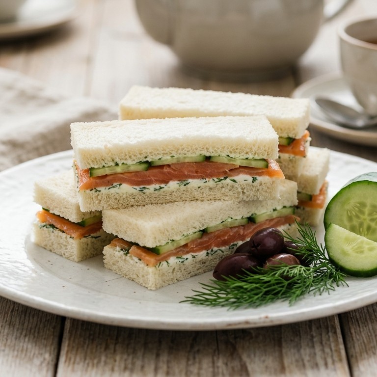 Gerookte zalmsandwich