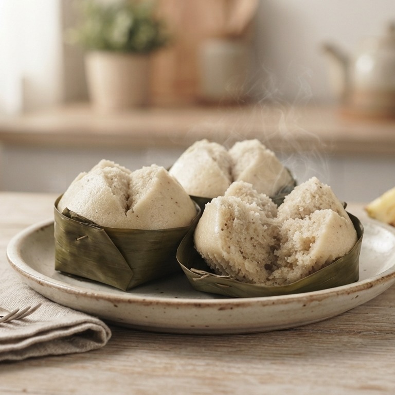 Gestoomde bananenmuffins