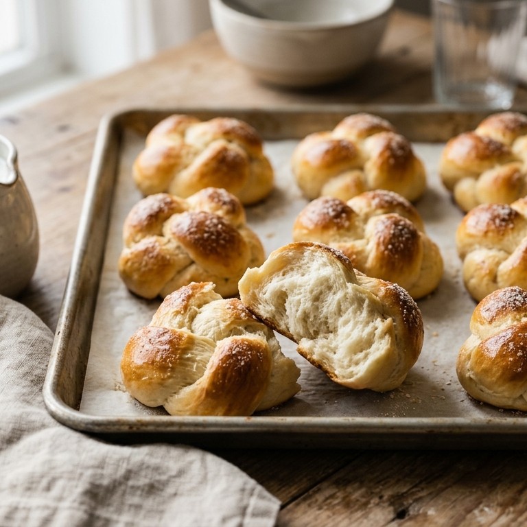 Gevlochten luxe broodjes