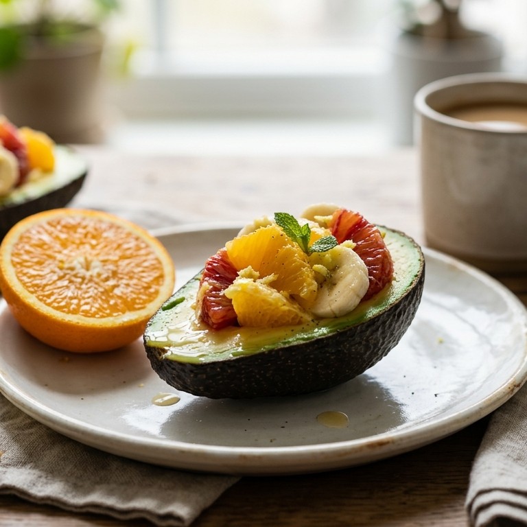Gevuld avocadokuipje