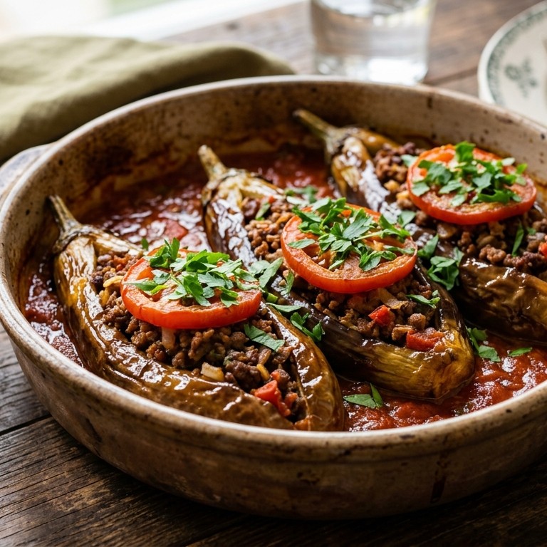 Gevulde aubergines