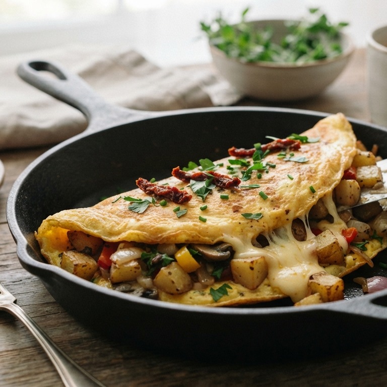 Gevulde boerenomelet