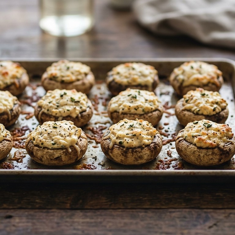 Gevulde champignons met roomkaas