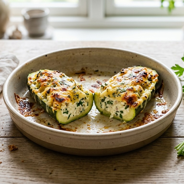 Gevulde courgette met huttenkase