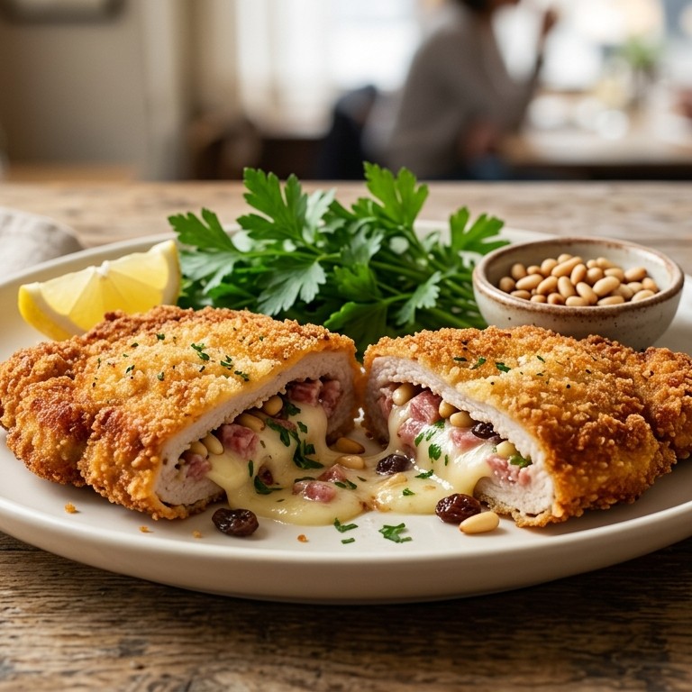Gevulde kalfsschnitzel