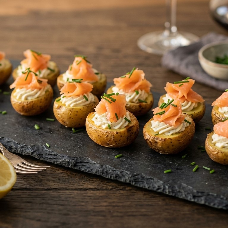 Gevulde krieltjes met zalm