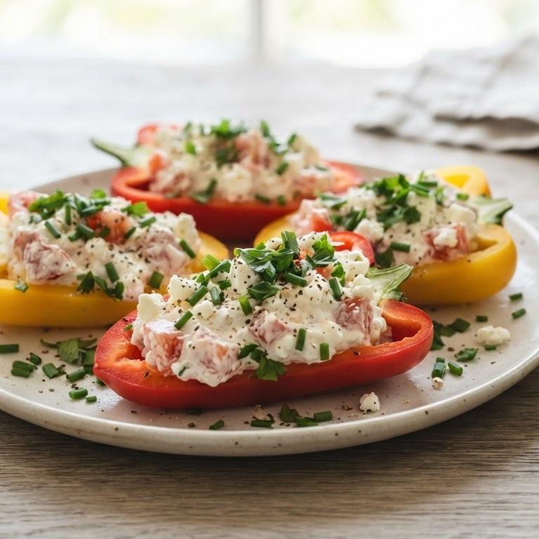 Gevulde paprika met hüttenkäse
