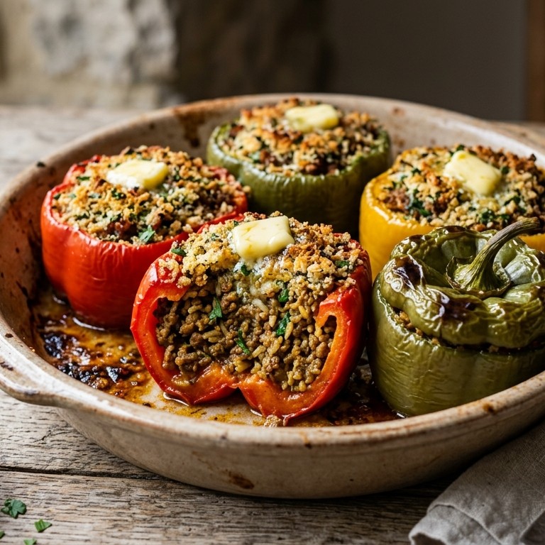 Gevulde paprika's uit de oven