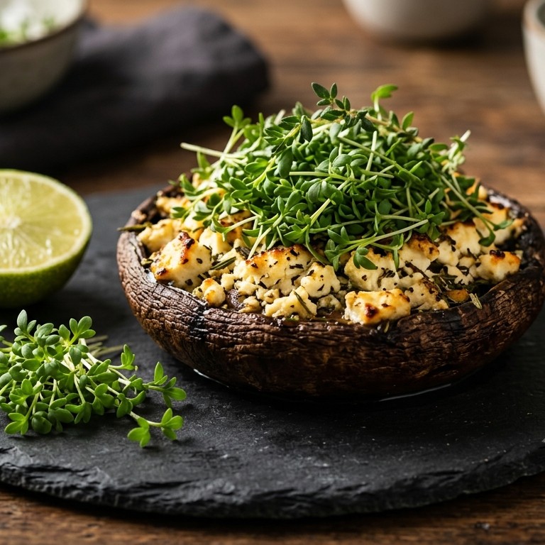 Gevulde portobello met feta