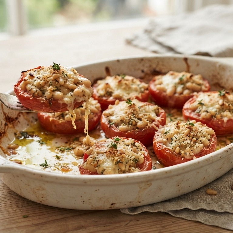 Gevulde tomaten met cannellinibonen