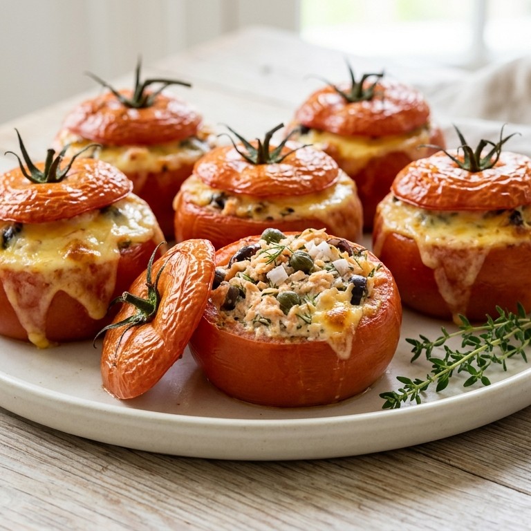 Gevulde tomaten met zalm